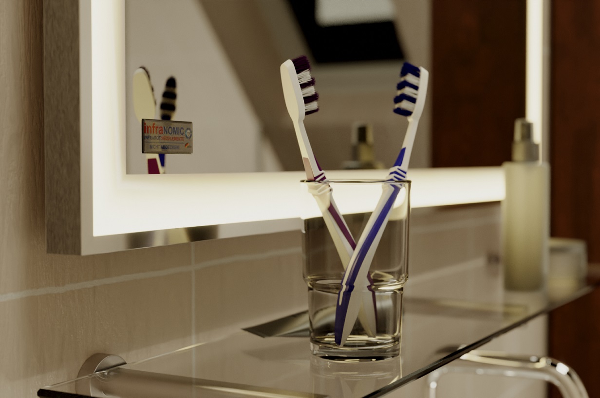 LED-Leuchtspiegel mit umlaufender Beleuchtung